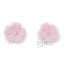 White with Light Pink Flower Accessory