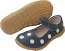 Grey with White Polka Dots Large Mary Jane