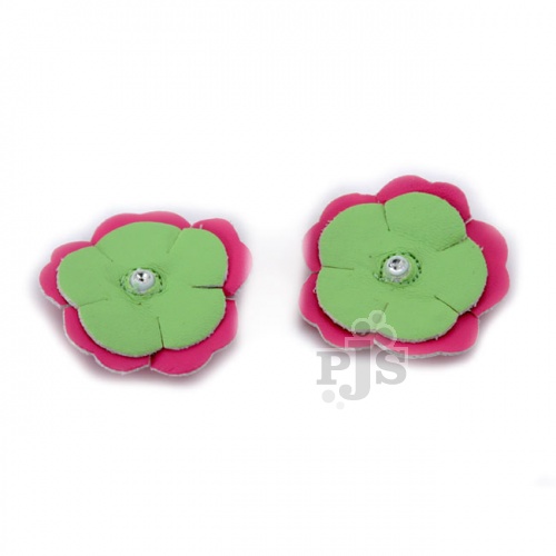 Hot Pink with Lime Flower Accessory