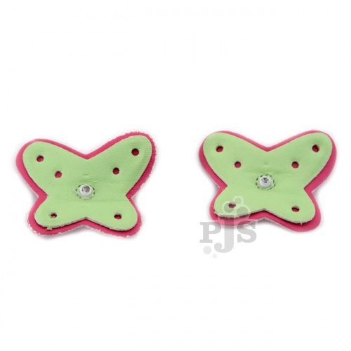 Hot Pink with Lime Butterfly Accessory