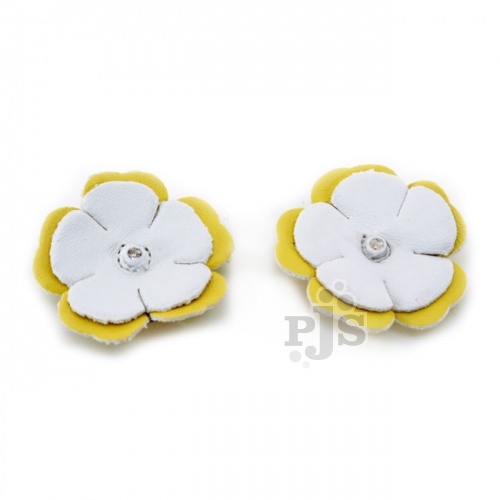Yellow with White  Flower Accessory