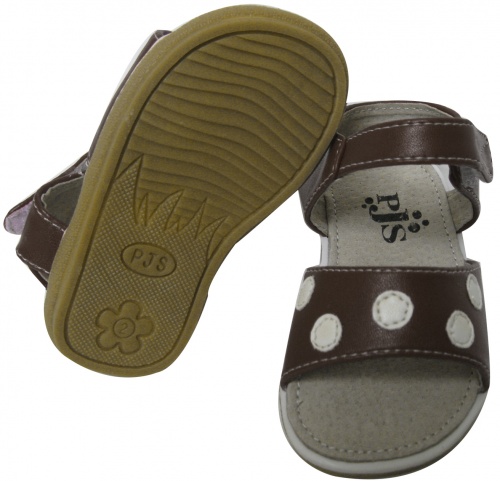 Chocolate with White Polka Dots Toddler Sandal