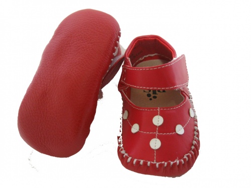 Cherry with White Polka Dots Infant Mary Jane