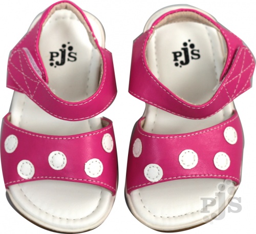 Hot Pink with White Polka Dots Toddler Sandal